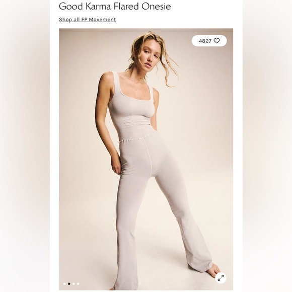 Free People Good Karma Flare onesie NWOT - Picture 2 of 4